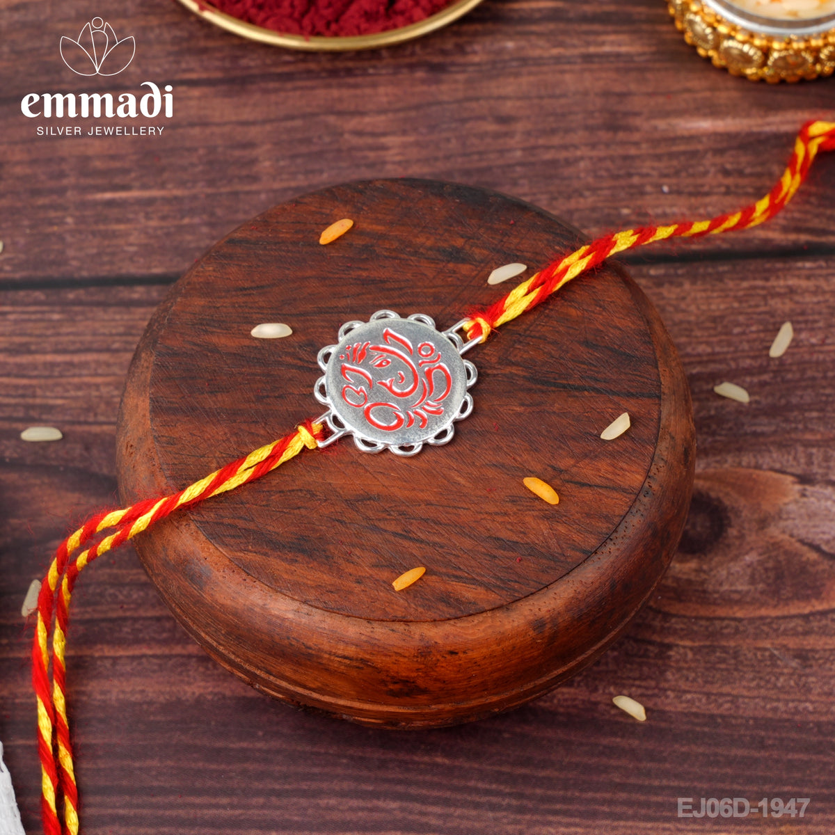 Handcrafted Silver Rakhi for Raksha Bandhan