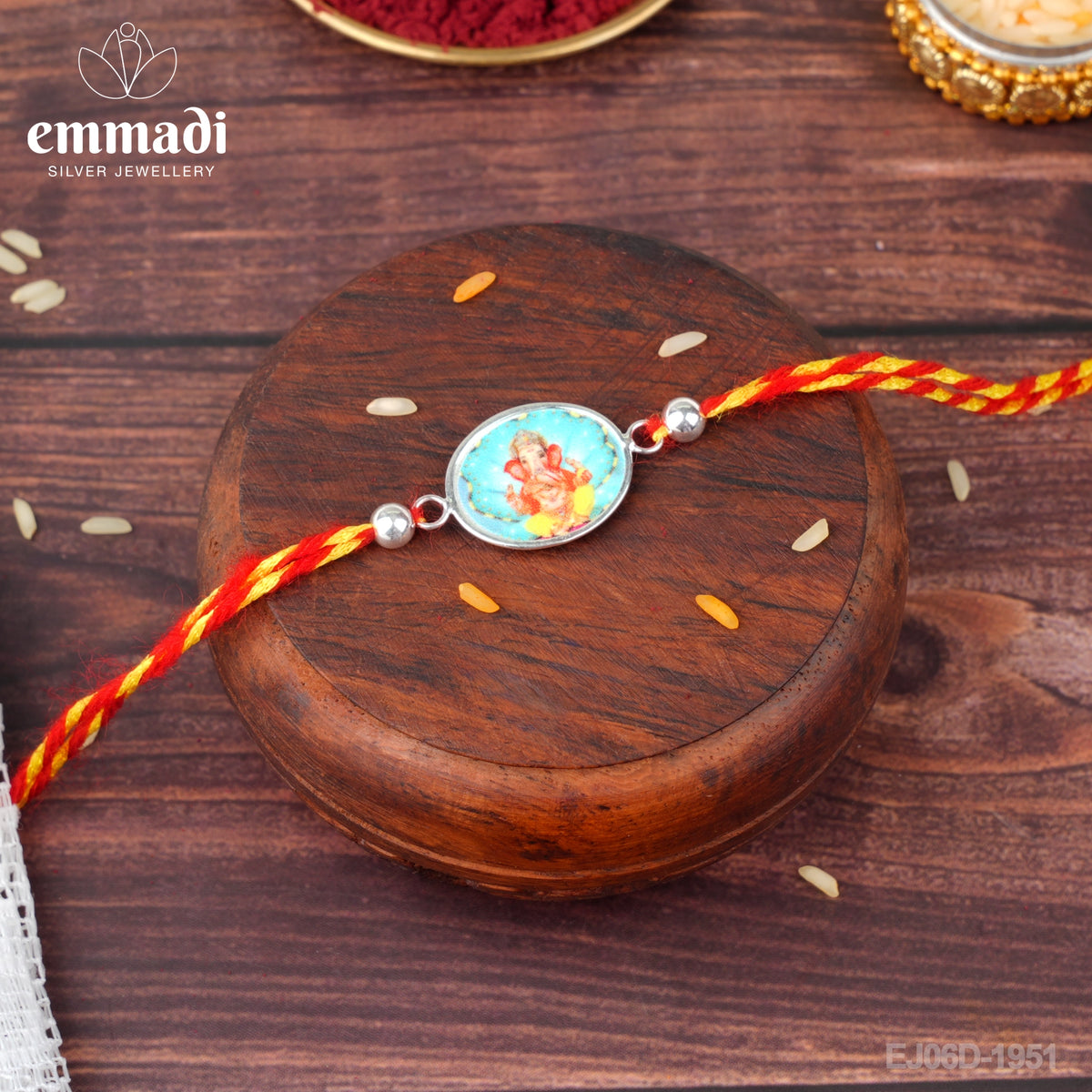 Handcrafted Silver Rakhi for Raksha Bandhan