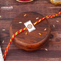 Handcrafted Silver Rakhi for Raksha Bandhan