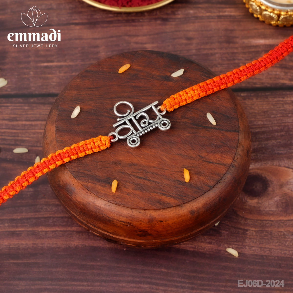 Handcrafted Silver Rakhi for Raksha Bandhan