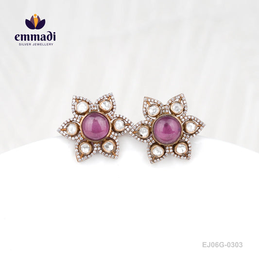 Suhrita Victorian Pink Studs