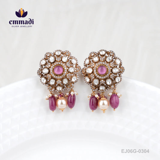 Sujatha Victorian Pink Studs