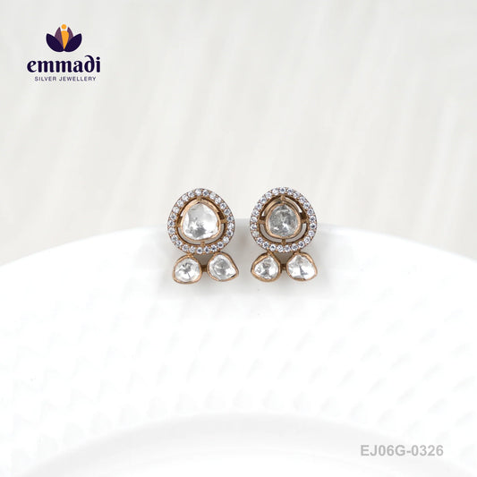 Sunetra Victorian White Studs