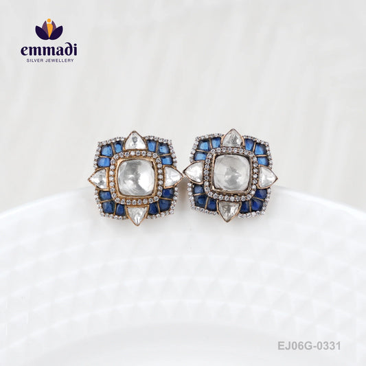Surekha Victorian Blue Studs