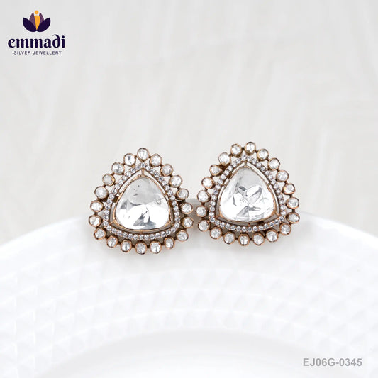 Suvarna Victorian White Studs