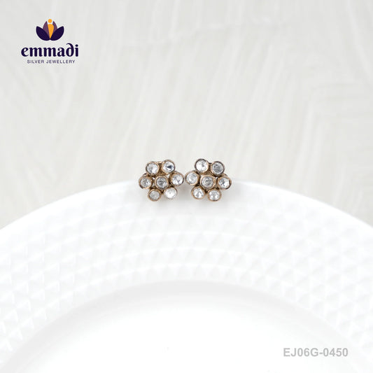 Ujjwala Victorian White Studs