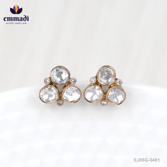 Vatsala Victorian White Studs