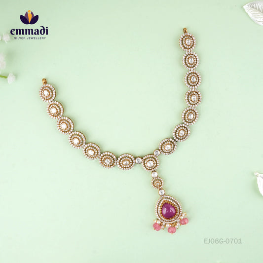 Abhidhya Victorian Pink Necklace