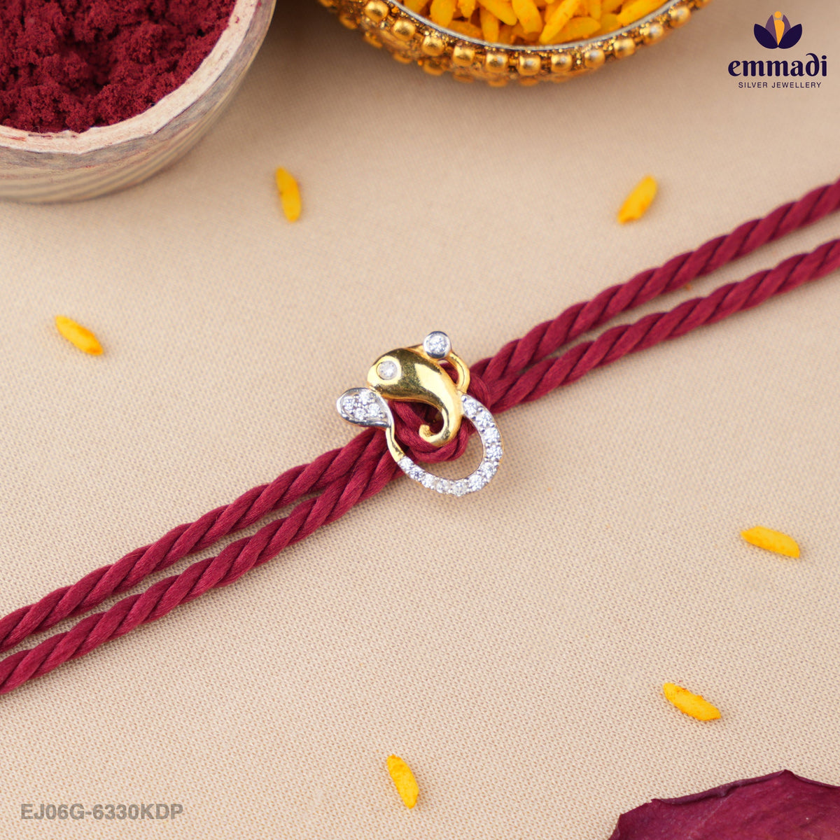 Handcrafted Silver Rakhi for Raksha Bandhan