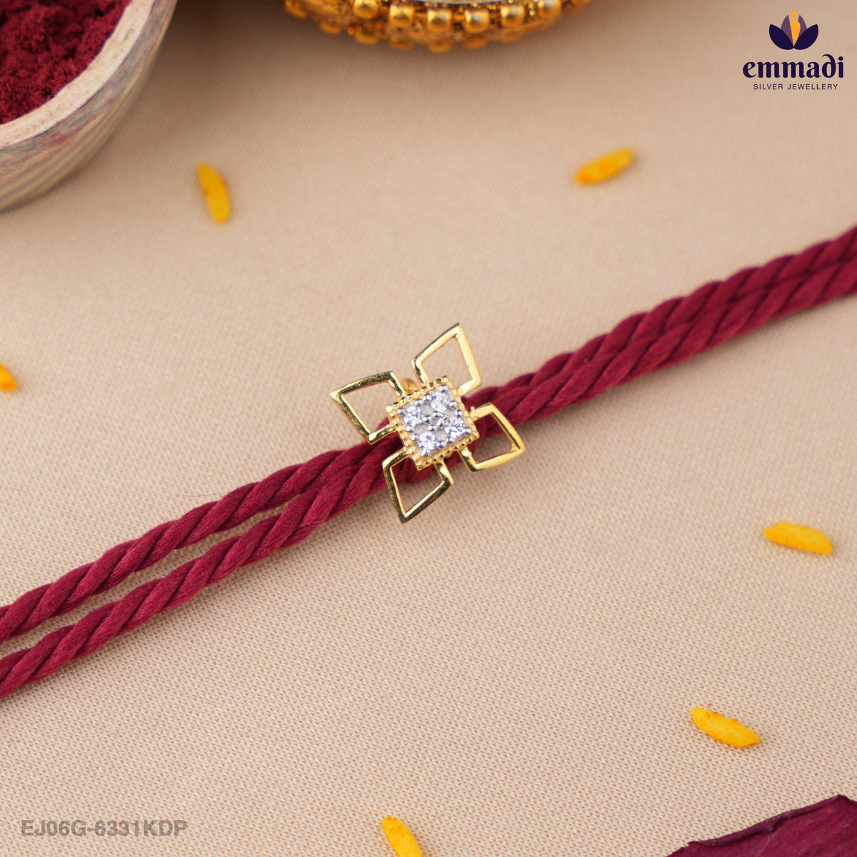 Handcrafted Silver Rakhi for Raksha Bandhan