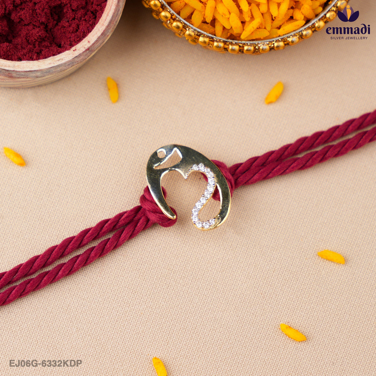 Handcrafted Silver Rakhi for Raksha Bandhan