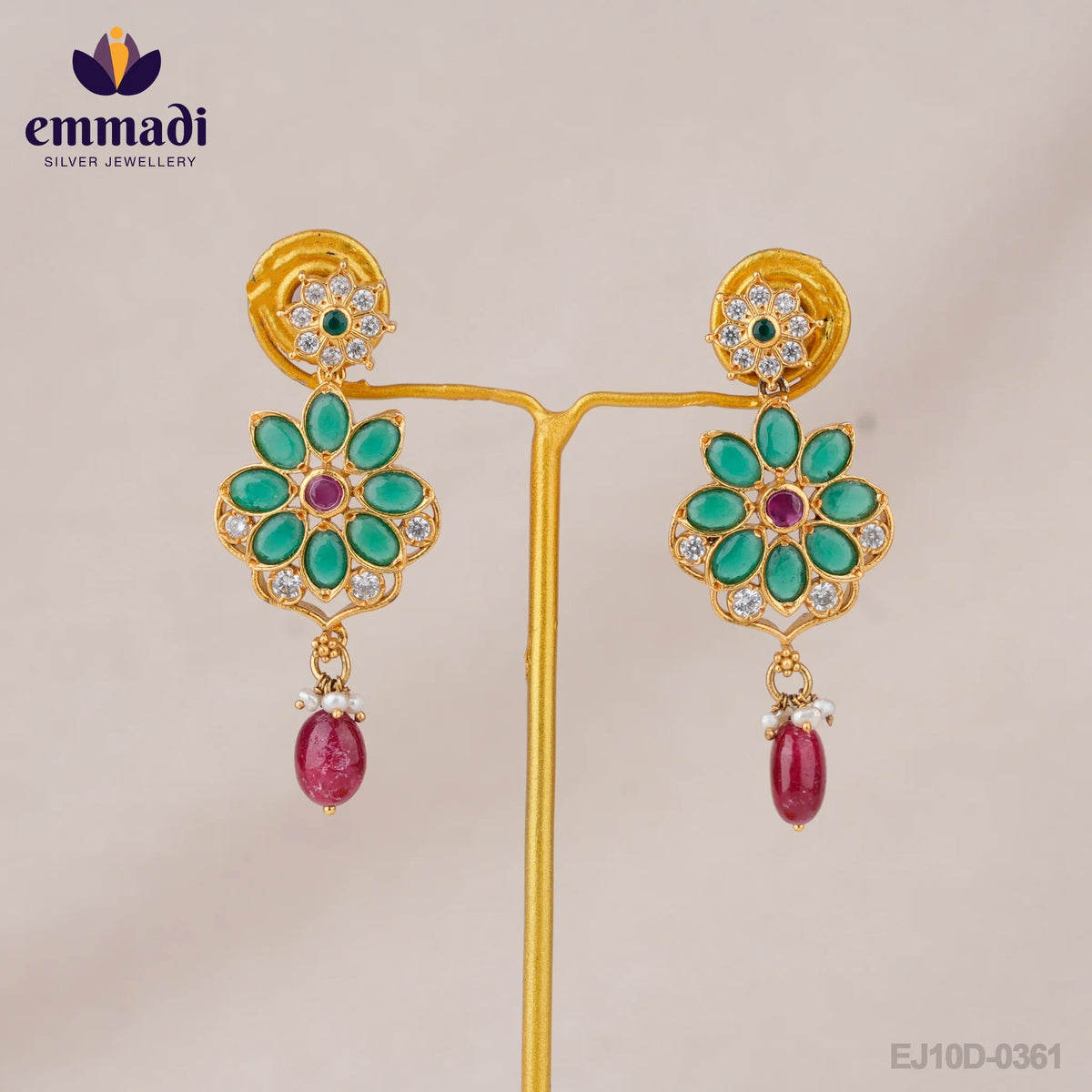 Sakshi Jewels: CZ Multi Hangings - Handcrafted with Pure Gold Plating