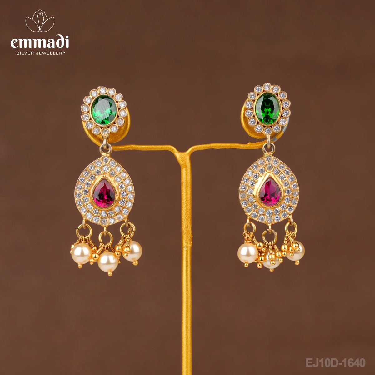 Sakshi Jewels: CZ Multi Hangings - Handcrafted with Pure Gold Plating