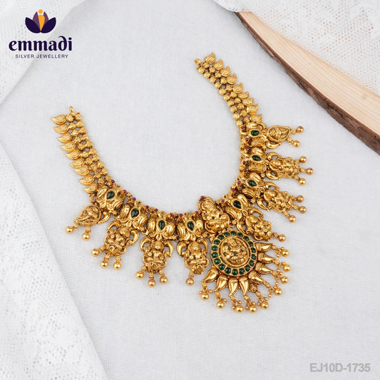 NAKSHI MULTI NECKLACE: Exquisite Indian Jewellery crafted with Pure Gold Plating and Pure 92.5 Silver