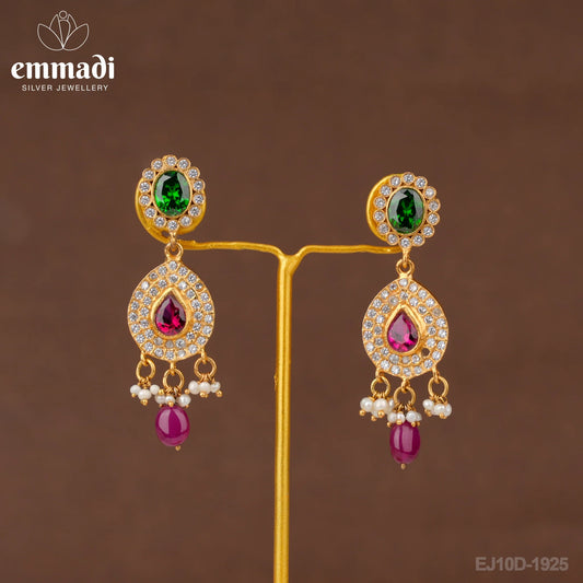 Sakshi Jewels: CZ Multi Hangings - Handcrafted with Pure Gold Plating