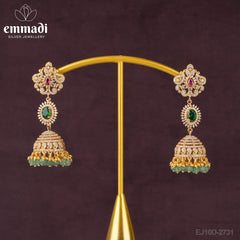 Amrutha Sanskrit: BUTTALU CZ MULTI - Handcrafted Gold-Plated Silver Jewellery