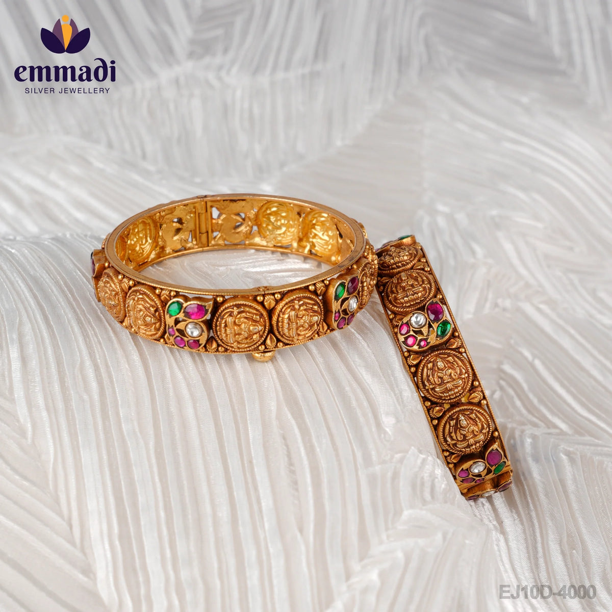 Rani's Kundan Nakshi Multi Bangles: Handcrafted Indian Jewellery