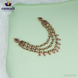 Aalia Varaha Handcrafted Victorian Pink Necklace -