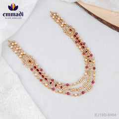 Ananya Jewels: CZ Red Long Necklace