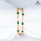 Akshita's Exquisite Green Stone Bangles