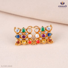 Charvi Exquisite Navrathan Stone Studs