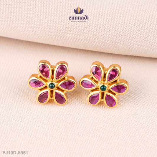 Devishi Stunning Red Stone Studs