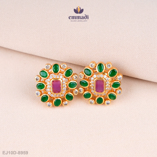 Grisha Sparkling Multi-Color Stone Studs