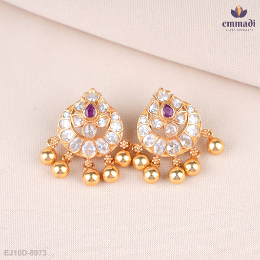 Hira Radiant Red Studs Stone Jewelry