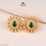 Malika Elegant Green Stone Studs