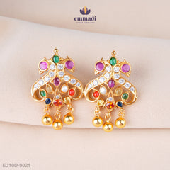 Naisha Stunning Navrathan Stone Studs