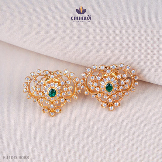 Raima Radiant Green Stone Studs