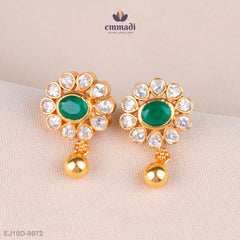 Reeva Exquisite Green Stone Studs