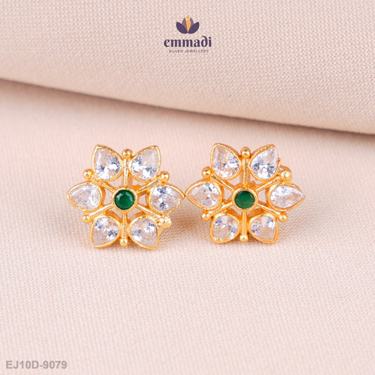Saisha Exquisite Green Stone Studs