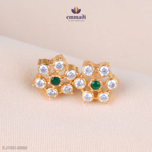 Savita Jewel Studio: Green Stone Studs