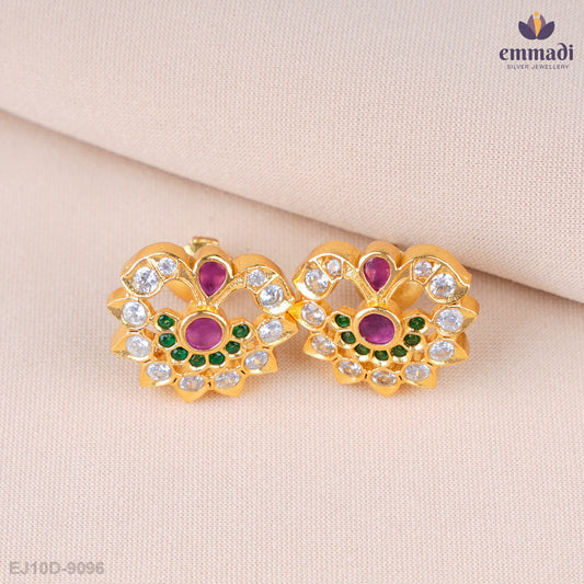 Shefali Multi-Colored Stone Stud Earrings