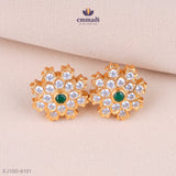 Sohini Radiant Green Stone Studs