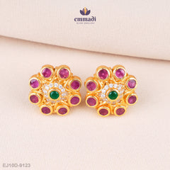 Varuni Elegant Red Stone Studs