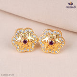 Aarohi Stunning Red Stone Studs