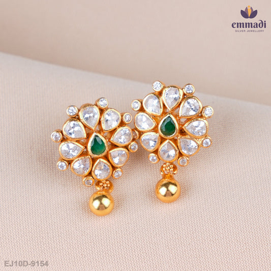 Aria Radiance: Stunning Green Stone Studs