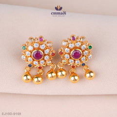 Chandani Studs Stone: Elegant Navrathan Jewels