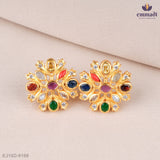 Charu Elegant Navrathan Stone Studs