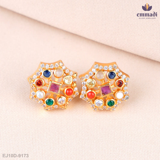 Hansika Exquisite Navrathan Stone Studs