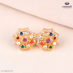 Hansika Exquisite Navrathan Stone Studs