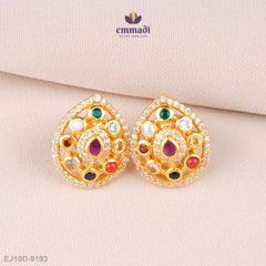 Malavika's Exquisite Navrathan Stone Studs