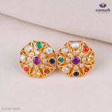 Pavani Exquisite Navrathan Stone Studs