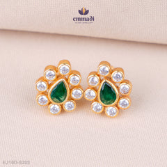 Radha’s Radiant Green Stone Studs