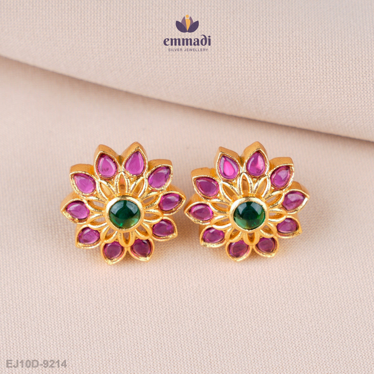 Samriddhi Radiant Red Stone Studs