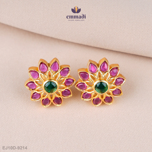Samriddhi Radiant Red Stone Studs