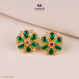 Sana Elegant Green Stone Studs