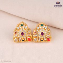 Sanskriti Exquisite Navrathan Stone Studs